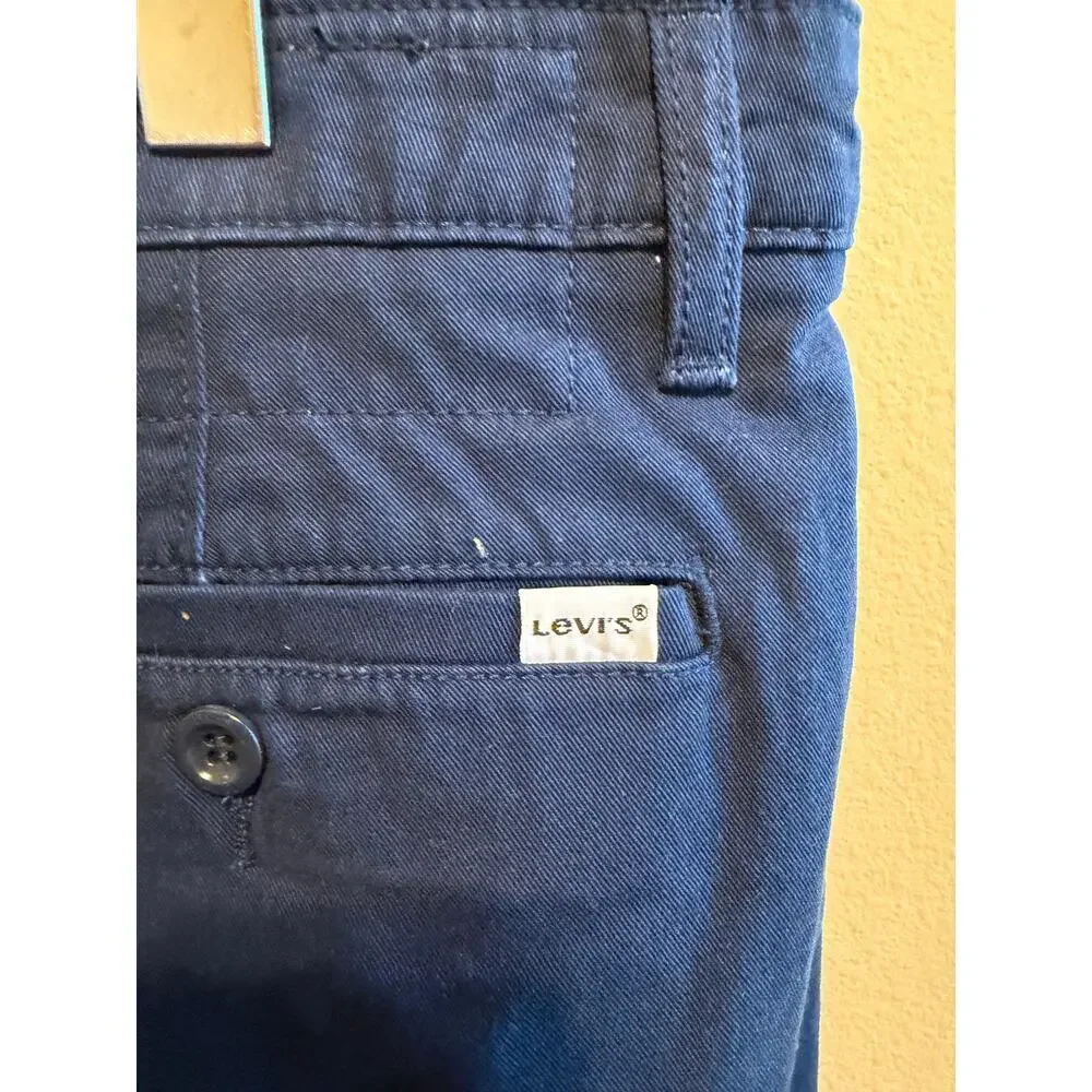 Levi's Navy Blue Men's Chino Jogger Pants Stretch Elastic Cuff Size 38 x 32